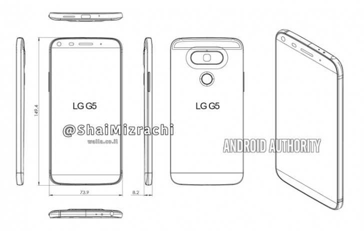 Первые эскизы смартфона LG G5 до анонса